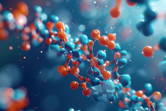 Structural biology explosion revealing the intricate details of biological macromolecules