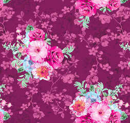 seamless pattern with roses