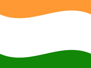 Obraz premium India Independence Day flag stickers on top and bottom with copy space transparent background, PNG Vector illustration.