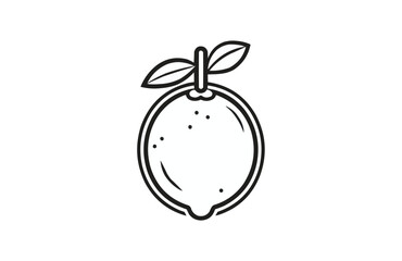 Lemon icon isolated on white background. Beautiful Lemon icon.