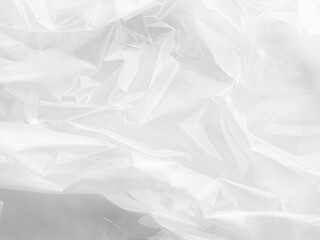 Abstract background plastic bag wihte vacuum cling foil wrinkle texture wall crumpled film foil overlay seal wrap polyethyene packaging frame material industry wrinkle template ecosystem environment