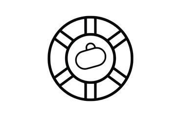 Life bouy icon isolated on white background. Beautiful Life bouy icon.