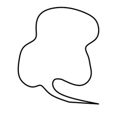 Speech bubble with white background 