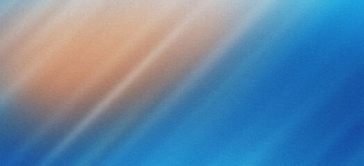 Blue and orange gradient abstract background with grainy texture and diagonal light effect