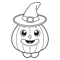 Halloween Coloring Page, Halloween Vector, Halloween Black and white,