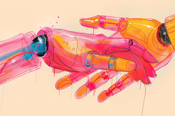 Abstract image of a robot hand.