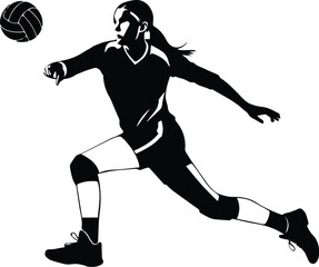 Volleyball girl player, women Volleyball play