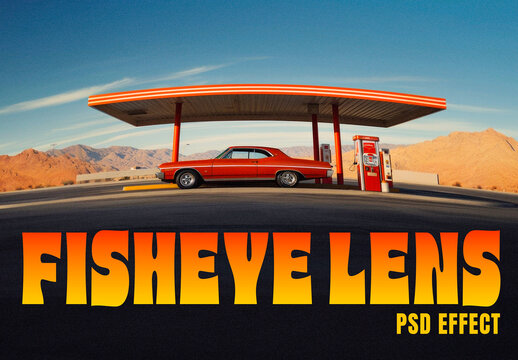 Fish Eye Lens PSD Effect