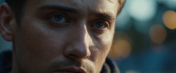 Captivating Close Up Portrayal of Emotional Vulnerability and Introspection.