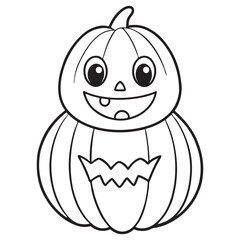 Obraz premium a cute pumpkin character with a happy face
