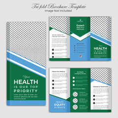 Medical And Healthcare Professdional Moderrn Trifold Brochure Template