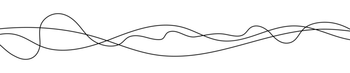 Thin curved wavy lines