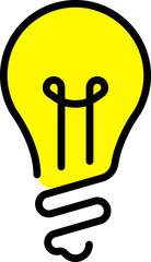 Vision light bulb vector icon. Innovation idea, vision creative investment, thinking concept vector illustration