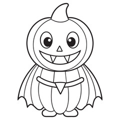 Halloween Coloring Pages for kids, Halloween Vector