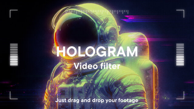 Hologram Video Filter Effect Template