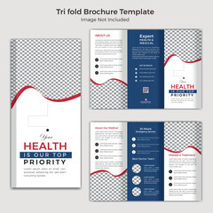 Medical And Healthcare Professdional Moderrn Trifold Brochure Template