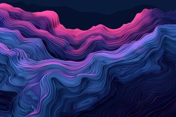 Obraz premium Abstract Dark Blue and Pink Wavy Pattern