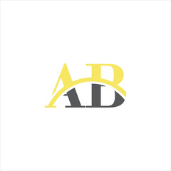 ab letter logo, a letter logo, b letter logo, minimal, modern, vector monogram, creative initial based AB logo and BA logo. Letter AB BA creative elegant monogram
