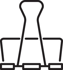 Outline Binder Clip Icon
