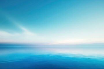Obraz premium Serene Blue Water and Sky Horizon