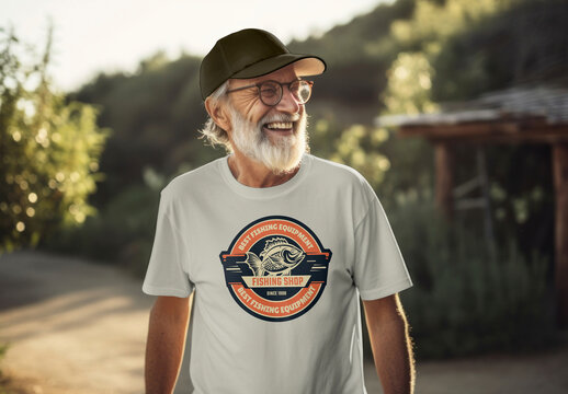 Apparel Men Tshirt Mockup With Generative AI