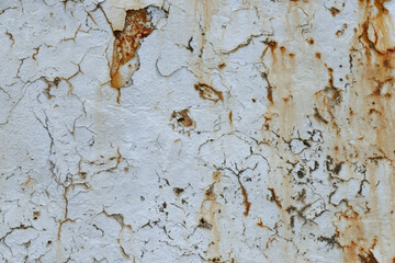 Rostflecken an einem alten Schiffswrack, der Gardar, dem ältesten Stahlschiff Islands