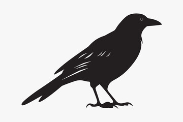 Fototapeta premium Silhouette bird perched profile