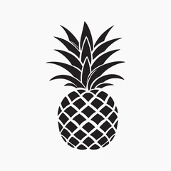 Obraz premium Black white pineapple illustration