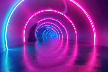 Fototapeta premium Beautiful texture surface neon wave, design natural abstract background