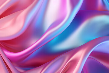 Obraz premium Processed collage of Iridescent fabric trendy cloth holographic texture. Background for banner