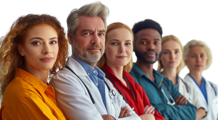 PNG, people of different professions, isolated on white background