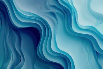 Abstract Blue Wavy Pattern Background