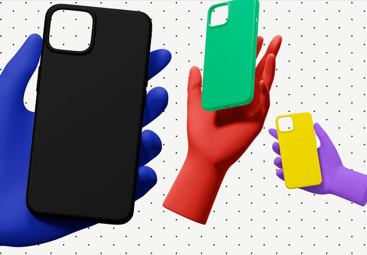 Product Phone Cases Mockup With Generative AI