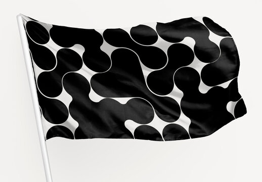 Product Waving Flag Mockup With Generative AI