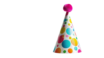 Birthday party cap on transparent background