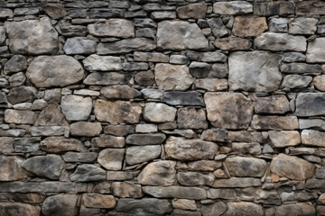 Processed collage of old medieval stone wall texture in daylight. Background for banner
