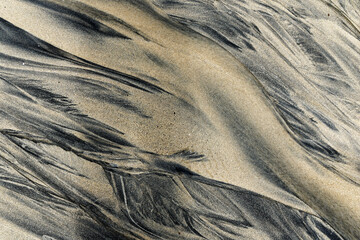 Sandstrukturen, Wind und Wasser hinterlassen ihre Spuren, Westfjorde, Island