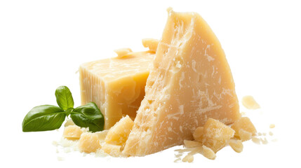 Parmesan cheese on transparent background