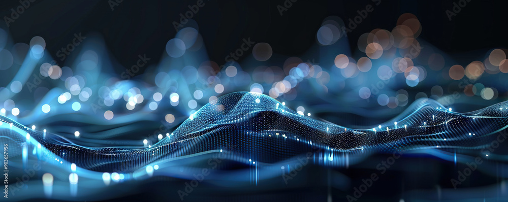 Poster digital background perfect for tech processes, neural networks, artificial intelligence, data transf