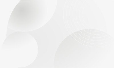 White geometric abstract background overlap layer on bright space with lines effect decoration. Modern graphic design element circles style concept for banner.