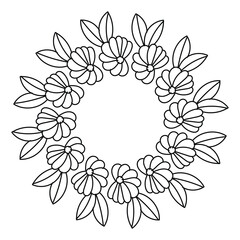 Floral Frame design for invitation card