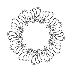 Floral Frame design for invitation card