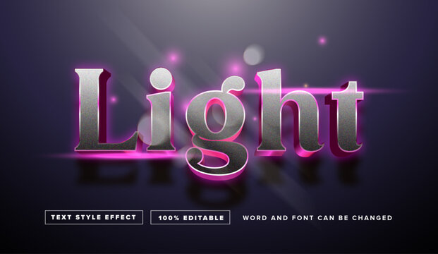 Pink Light Style Effect Editable