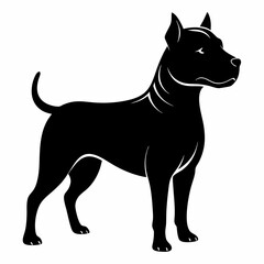 Staffordshire Bull Terrier Black silhouette