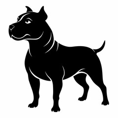 Staffordshire Bull Terrier Black silhouette