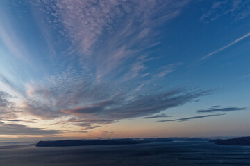 Fototapeta premium Abendhimmel über den Westfjorden, Island