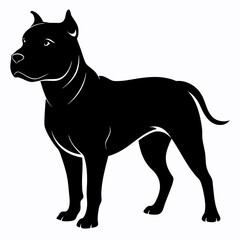 Staffordshire Bull Terrier Black silhouette