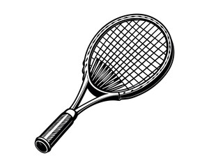 Tennis Racket Drawing Vector Illustration