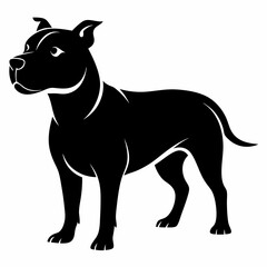 Staffordshire Bull Terrier Black silhouette