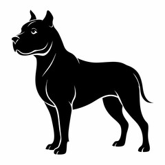 Staffordshire Bull Terrier Black silhouette